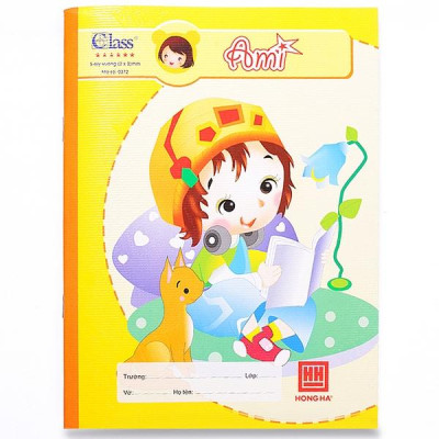 Combo 5 Vở Class Ami - 5 Ô Ly 96 Trang ĐL 100g/m2 - Hồng Hà TM-0372 (Mẫu Màu Giao Ngẫu Nhiên)