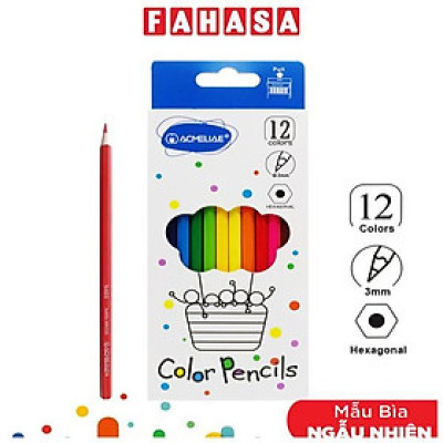 Hộp 12 Bút Chì Màu Lục Giác Dài - Acmeliae 9403-12 (Màu Bao Bì Giao Ngẫu Nhiên)