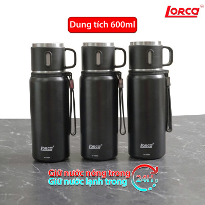 Bình Giữ Nhiệt Lorca Hàng Chính Hãng Inox Dung Tích 800ml, Chức Năng Giữ Nhiệt Tốt, Pha Trà, Pha Cà Phê