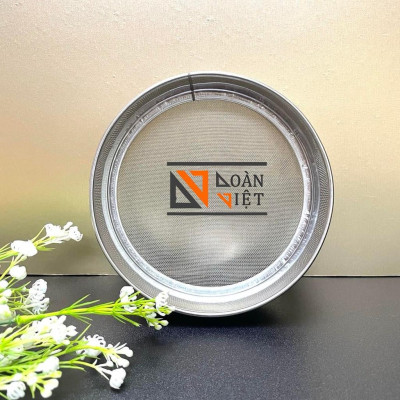 Dụng cụ RẮC CACAO, RÂY BỘT INOX loại nhỏ 14, 5cm - Dụng cụ làm bánh lưới khít, pha chế vợt lược rau má dừa, rắc Ca Cao.
