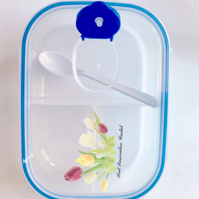 Hộp cơm trưa văn phòng 3 ngăn nhựa SOng Long cao cấp -Tặng kèm thìa phíp