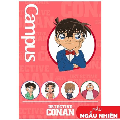 Combo 5 Tập Conan Detective Kids - B5 Kẻ Ngang Có Chấm 80 Trang ĐL 70g/m2 - Campus NB-BCDK80 (Mẫu Màu Giao Ngẫu Nhiên)