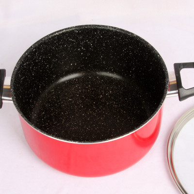 Tặng cặp nhấc nồi cao cấp- Combo 2 món, nồi chống dính vân đá Kimscook size 24 cm và Chảo đúc chống dính vân đá Ecoramic sâu lòng 26 cm, dùng được mọi loại bếp( trừ bếp từ)