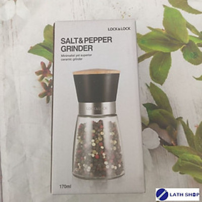 Hũ Xay Tiêu Thủy Tinh Lock&Lock CKO116 -170ml -Nhiều Màu - Hàng Chính Hãng