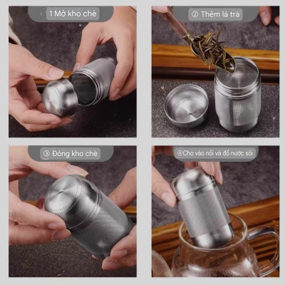 Dụng Cụ Lọc Quả Lọc Trà Thảo quả Inox SUS 316 Quả Lọc Trà Gia Vị Thảo Quả Lỗ Lọc Siêu Mịn Kháng Khuẩn Công Nghệ CNC Cao Cấp ( Hàng Top 1 )