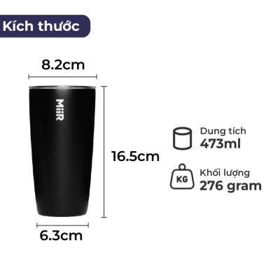 Ly cốc giữ nhiệt MiiR Tumbler nắp trượt thương hiệu Mỹ nhập khẩu chính hãng