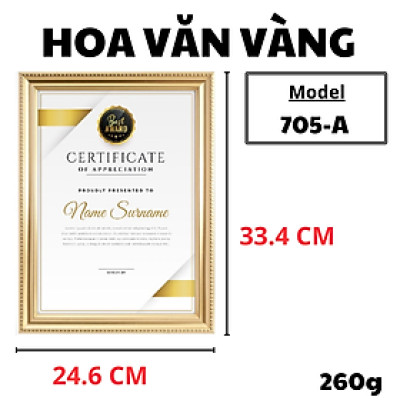 Khung ảnh A4 - khung bằng khen A4 - kiểu classic hoa văn nổi họa tiết đơn giản, khung ảnh phong cách Nhật Bản màu sắc nhẹ nhàng sang trọng 