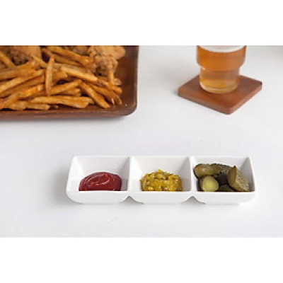 Khay nước chấm Kanghoa 3 ngăn 9" - Erato - Hàng nhập khẩu Hàn Quốc