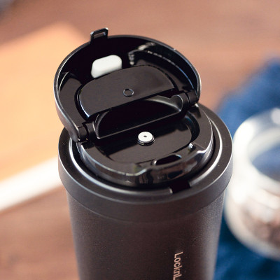 Ly giữ nhiệt LocknLock 550ml màu xanh navy LHC3249NVY - Hàng chính hãng, mở nắp một chạm, chất liệu thép không gỉ miệng ly rộng - JoyMall