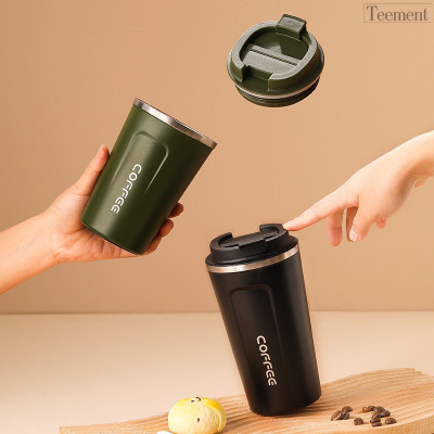 Cốc Giữ Nhiệt Coffeeholic Teement Inox 304 Dung Tích 510ml Cao Cấp Kiểu Dáng Hàn Quốc Cầm Tay Sang Trọng- Hàng Chính Hãng