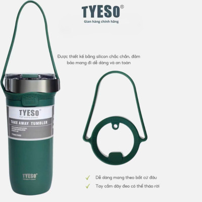 Cốc ly giữ nhiệt Tyeso TS8766B-550ml, TS8767B-710ml bằng thép không gỉ 304  Chống tràn & Giữ nhiệt 12 tiếng
