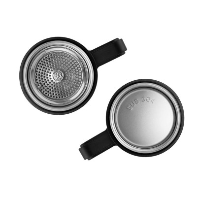 Ly giữ nhiệt inox 304 Elmich EL8329 450ml, Hàng chính hãng, có tay cầm, có khay lọc trà, miệng rộng dễ vệ sinh - JoyMall