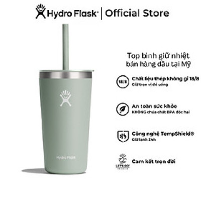 Bình giữ nhiệt Hydro Flask 20 oz All Around Tumbler with Straw Lid có năp ống hút -  Hàng chính hãng(Season 2024)