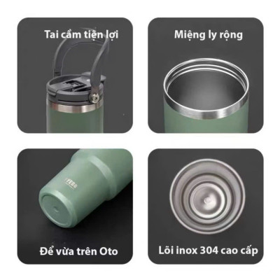Cốc giữ nhiệt TYESO TS-8828 dung tích 900ml, bằng thép không gỉ 304, Chống tràn & Giữ nhiệt 12 tiếng