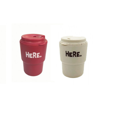 Combo 03 cốc giữ nhiệt có nắp xoay HERE 320ml cao cấp tiện dụng - Hàng nội địa Nhật Bản. ( Giao màu ngẫu nhiên )