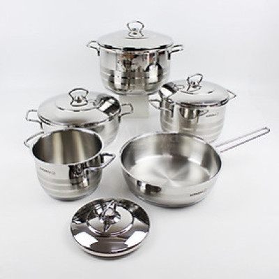 Bộ 5 nồi chảo inox Châu Âu Korkmaz Astra A2020 - Hàng chính hãng