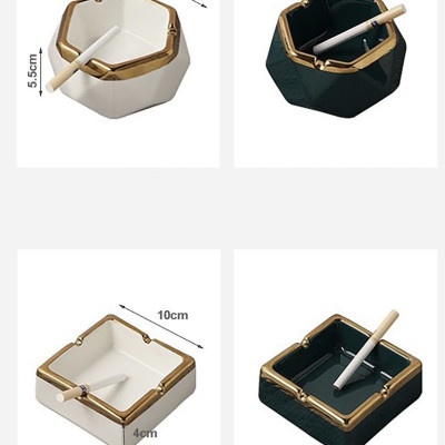 GẠT TÀN BẰNG GỐM SỨ CAO CẤP SANG TRỌNG DÁNG VUÔNG - VD84