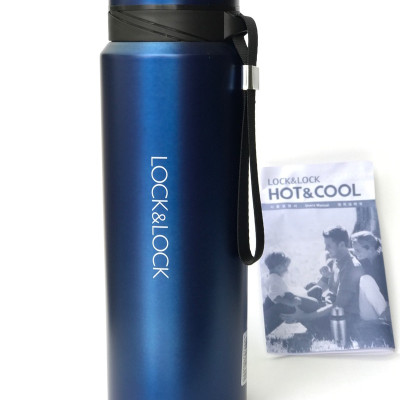 Bình Giữ Nhiệt Thép Không Gỉ Vacuum Bottle Lock&Lock LHC6180-FU (800ml) - Xanh Đậm