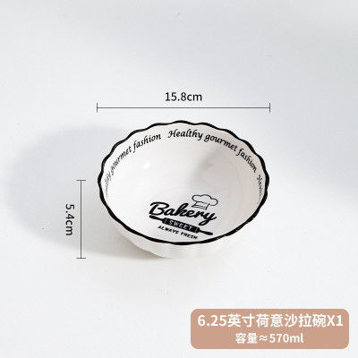 Bộ Bát Đĩa Chén Dĩa Thương Hiệu Gosu Phong Cách Châu Âu Họa Tiết Bánh Mỳ Bakery Trẻ Trung Sang Trọng