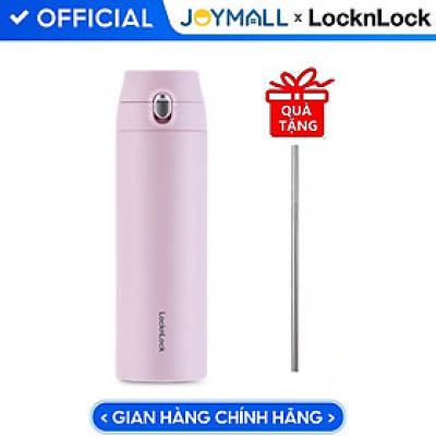 Bình Giữ Nhiệt Lock&Lock Featherlight One Touch Tumbler LHC3257 (500ml) - Hàng Chính Hãng, Mở Nắp Bằng 1 Tay, Thân Bình Nhỏ Gọn, Trọng Lượng Nhẹ Hoàn Hảo, Tặng Kèm Ống Hút Inox