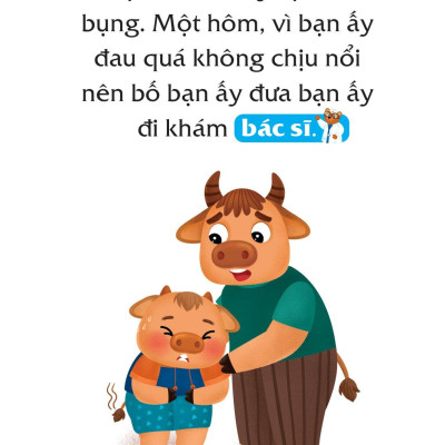 Sách Truyện Tranh Song Ngữ Việt Anh Cho Bé - Ăn Đúng Cách Uống Đúng Mực