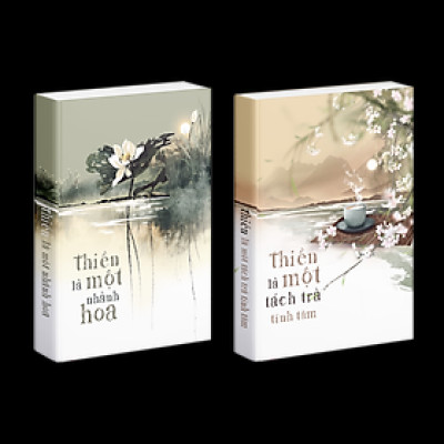 Bộ Sách Một Tách Trà Thiền ( Thiền Là Một Tách Trà Tĩnh Tâm + Thiền Là Một Nhành Hoa ) - Á Châu Books, Bìa Mềm, In Màu