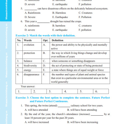Bài Tập Trắc Nghiệm Tiếng Anh Lớp 12 Tập 2 - Có Đáp Án
