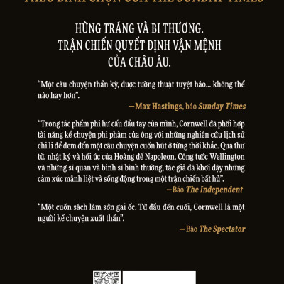 WATERLOO LỊCH SỬ BỐN NGÀY, BA BÊN VÀ BA TRẬN ĐÁNH - Bernard Cornwell - Hoàng Vinh Thăng dịch - (bìa mềm)