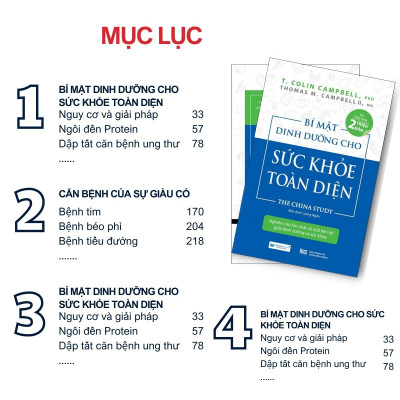 Combo Sách sống xanh: Ăn lành sống mạnh + Bí mật dinh dưỡng + Động mạch vành