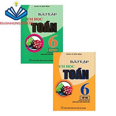 SÁCH - combo bài tập em học toán lớp 6 - tập 1+2 ( biên soạn theo chương trình mới )