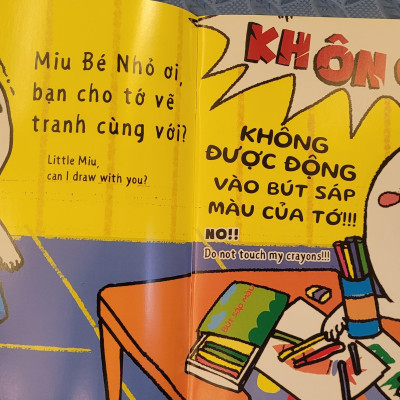 Sách Ehon Miu Bé Nhỏ Phần 2 Song Ngữ - Đừng Ích Kỷ Nhé