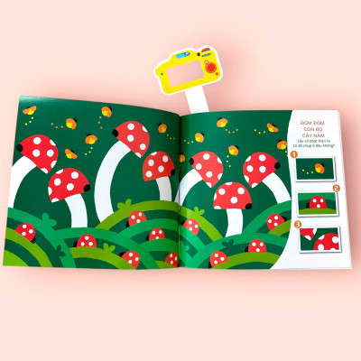 Sách - Úm Ba La! Máy ảnh mở ra! RÈN TRÍ NÃO - LUYỆN TẠP TRUNG - Nhanh mắt, nhanh trí - Sách tương tác - Dành cho trẻ 3+