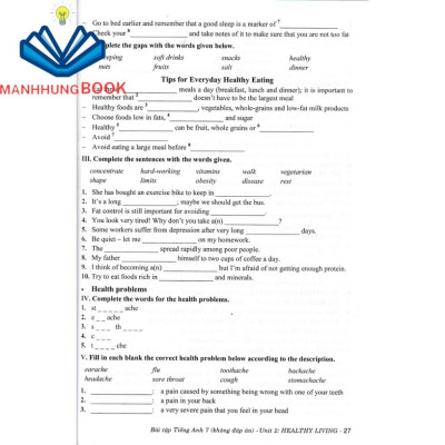 Sách-Bài Tập Tiếng Anh 7 - Không Đáp Án (Bám Sát SGK Kết Nối)