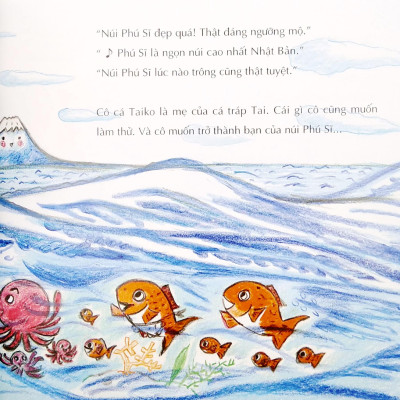 Ehon - Mọt Sách Mogu - Cô Cá Setouchi Taiko Muốn Leo Núi Phú Sĩ