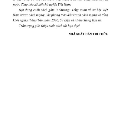 Kỷ Niệm 80 Năm Quốc Khánh Nước Cộng Hòa Xã Hội Chủ Nghĩa Việt Nam: Cách Mạng Tháng Tám Năm 1945 - Sự Kiện Và Nhân Chứng 