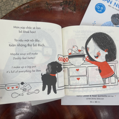 (Bộ 4 cuốn song ngữ Việt – Anh có minh họa màu) CHẬP CHỮNG LỚN LÊN: Cảm ơn nhé! + Lần nữa nào! + Đến lượt cậu đấy! + Mau khỏe nhé, bố ơi! – Thái Hà – NXB Công Thương