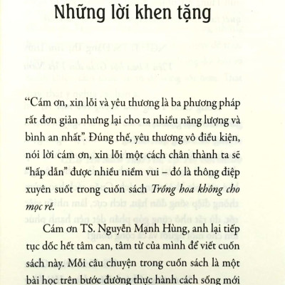 Trồng Hoa Không Cho Mọc Rễ (Tái Bản)