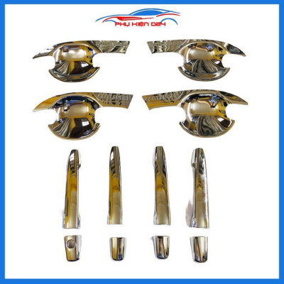 Ốp tay nắm hõm cửa mạ crom Outlander 2016-2017-2018-2019-2020-2021 bảo vệ chống trầy ô tô
