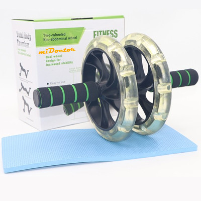 Con Lăn Tập Bụng 2 Bánh Chính Hãng + Thảm Lót