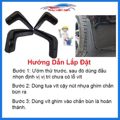 Bộ 4 chắn bùn chuẩn cho xe Vios 2008-2009-2010-2011-2012-2013 (kèm bộ ốc)