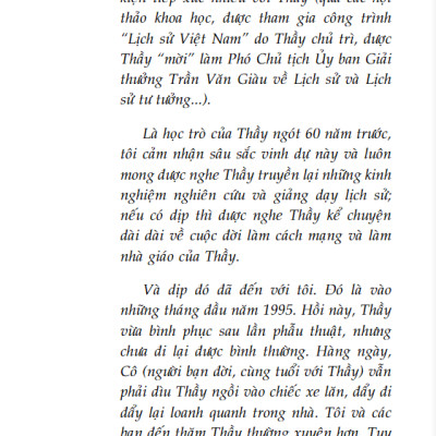 Nghe Thầy Kể Chuyện - Giáo Sư Trần Văn Giàu