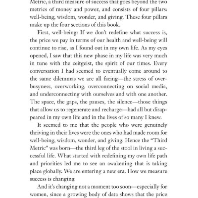 Thrive : The Third Metric to Redefining Success and Creating a Happier Life