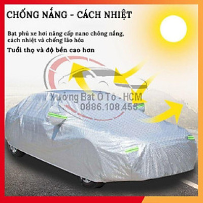 Bạt Phủ Xe Ô Tô 3 Lớp Tráng Nhôm Cao Cấp, Áo Trùm Bảo Vệ Xe TOYOTA ZACE, Bạc Phủ Trùm Bảo Vệ Che Nắng