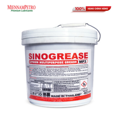 Mỡ Bôi Trơn MiennamPetro Sinogrease Lithium MP3 4KG Đa Dụng Bảo Vệ ​Xe Ô Tô Công Nghiệp Cao Cấp