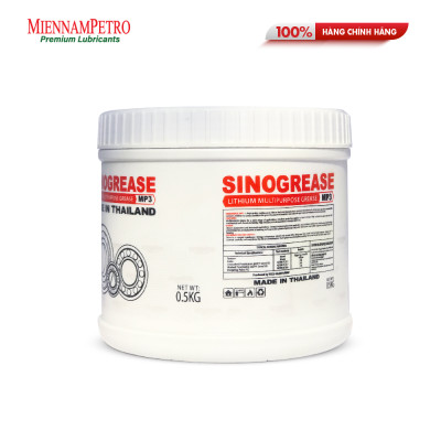 Mỡ Bôi Trơn MiennamPetro Sinogrease Lithium Multipurpose Grease MP3 0.5Kg Đa Dụng Bảo Vệ Động Cơ Xe Ô Tô, Công Nghiệp