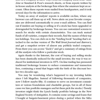 One Up On Wall Street: How To Use What You Already Know To Make Money In The Market