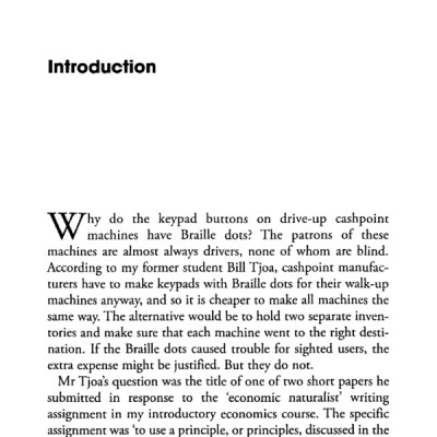 The Economic Naturalist: Why Economics Explains Almost Everything