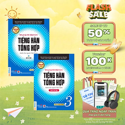 Sách - Combo Tiếng Hàn tổng hợp trung cấp 3 (giáo trình + bài tập) - Bản Đen trắng Mcbooks