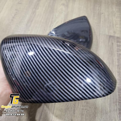 Bộ ốp gương chiếu hậu Kia Carnival vân Carbon cap cấp