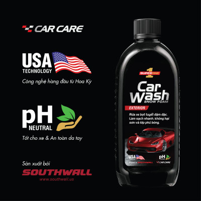 Nước Rửa Xe Bọt Tuyết SUPERONE Snow Foam Car Wash - Exterior SOUTHWALL B202